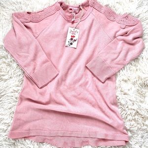 🦋 5/$25 BUNDLE • POOF! Girls Cold Shoulder Sweater